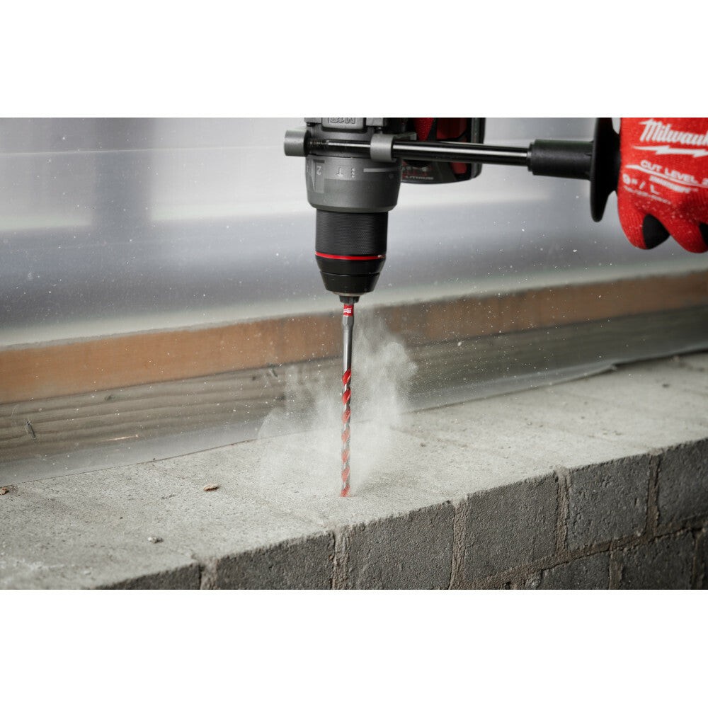 Milwaukee 48-20-9011 Hammer Drill Bit 1/4″ Carbide 4″ Flute Concrete Brick Block