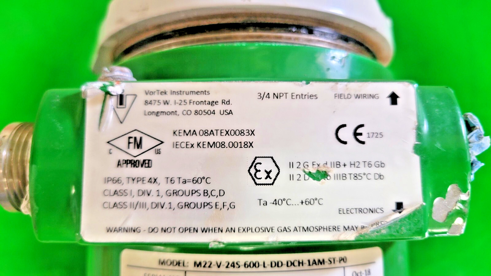 ⚡VORTEK PRO-V VORTEX FLOW METER 3″ CL600 RF SS PESSCO OFFERING 1 G051625-8-14 🗽