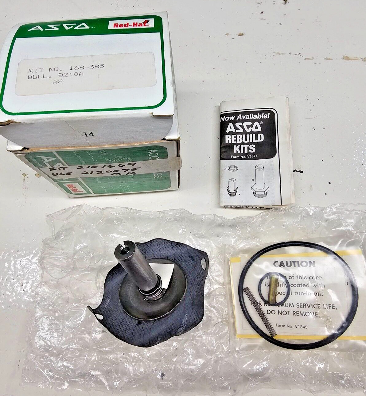 ASCO Solenoid Rebuild Kit No. 168-385 Bull. 8210A