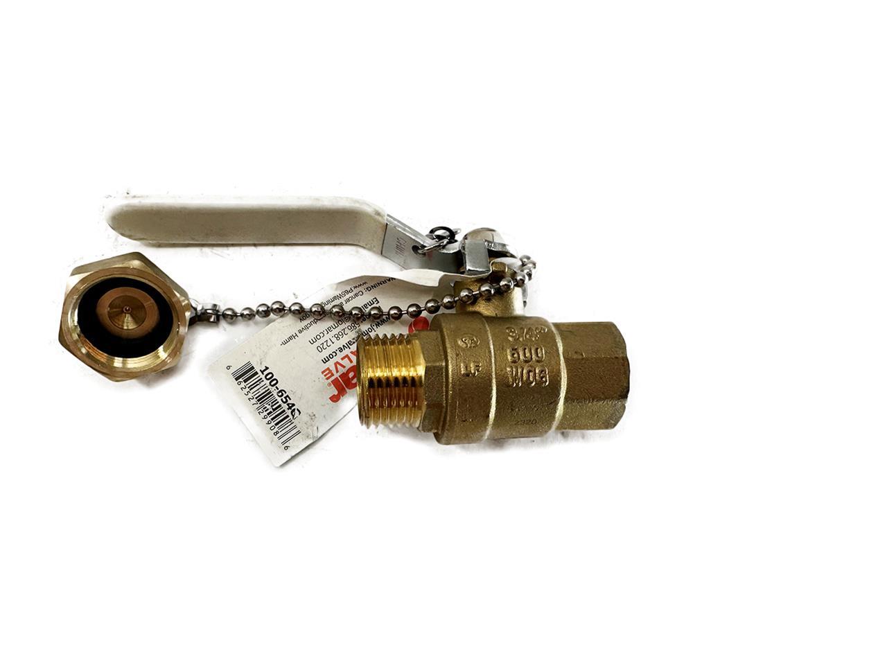 Jomar Valve LF Brass Cap and Chain Valve 100-654G NEW FREE FAST SHIP