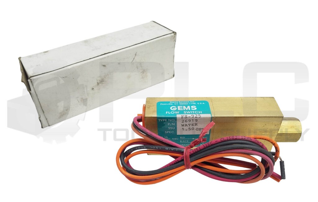 NEW GEMS 26919 TYPE FS-925 FLOW SWITCH, 1.50GPM