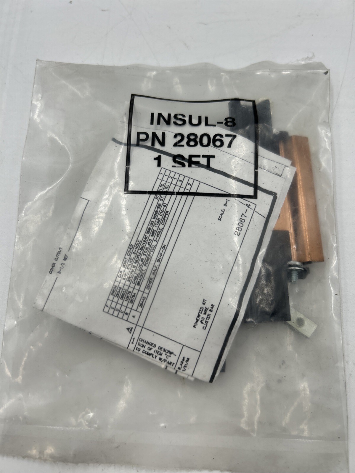 INSUL-8 CLUSTER BAR #10 WIRE POWER FEED KIT 28067-4