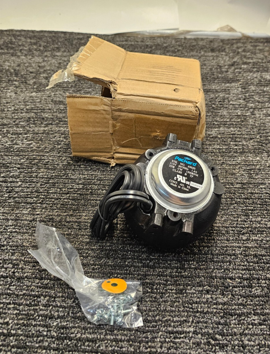 Packard 65020 Watt Motor 35 Watt 1500 RPM 120 VAC CW 1/4 Threaded Shaft