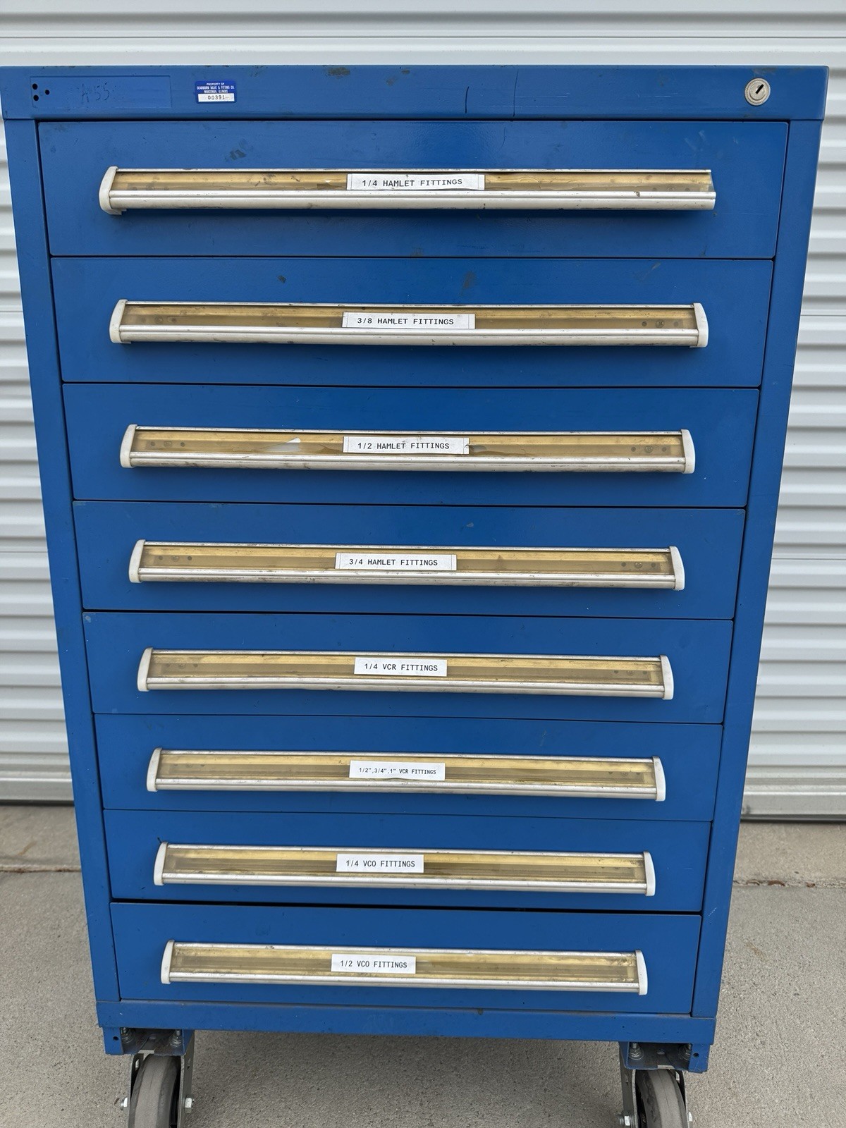 Ham-Let / Swagelok Fittings – 8 Drawer cabinet included (1000+ Pieces Estimated)