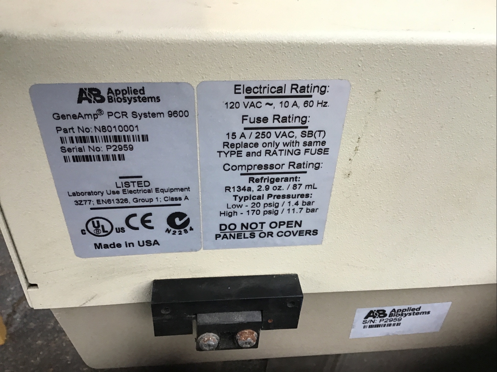 AB Applied Biosystems GeneAmp PCR System 9600