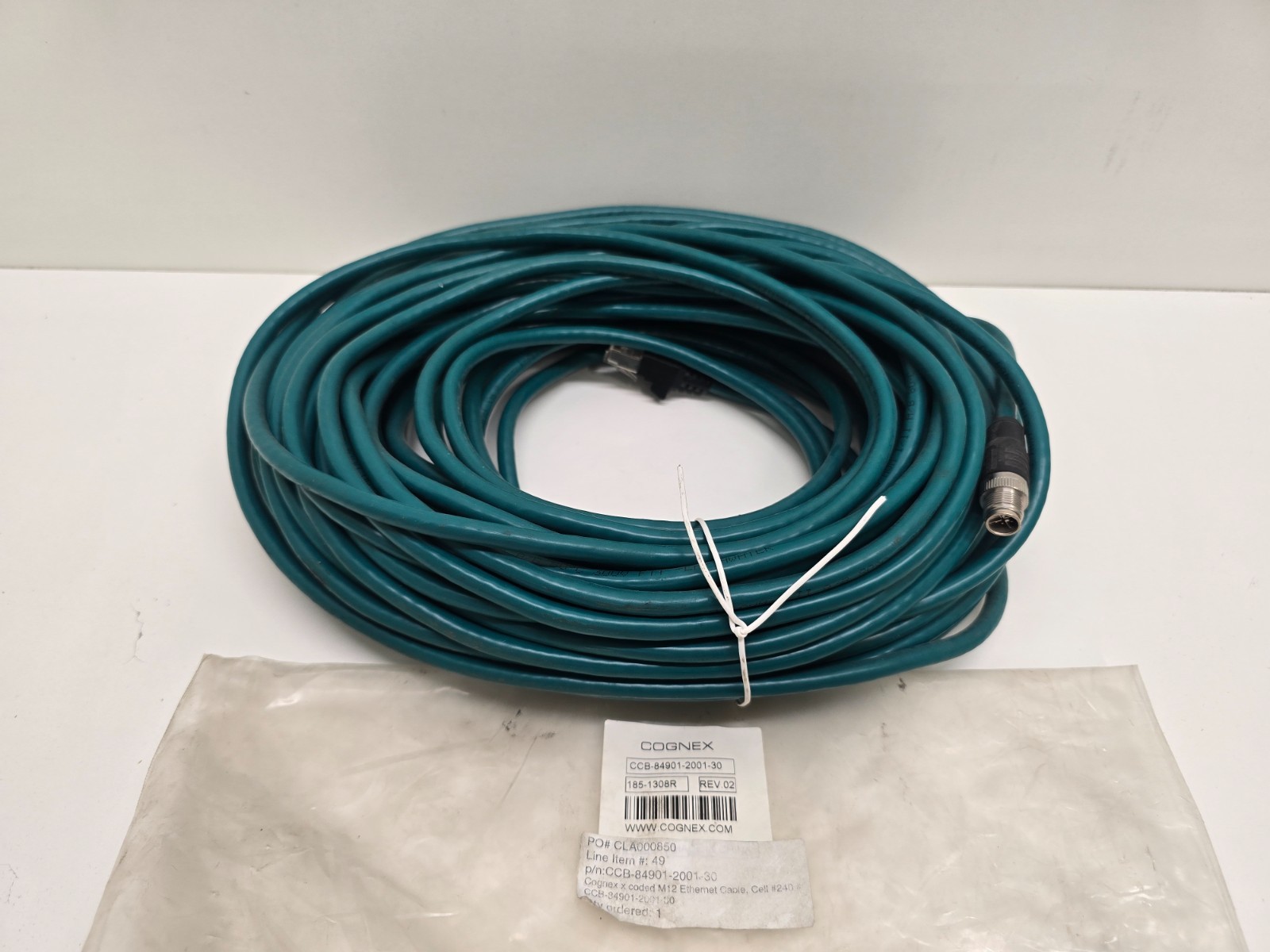 NEW OLD STOCK! COGNEX 30M 185-1308R REV.02 ETHERNET CABLE CCB-84901-2001-30