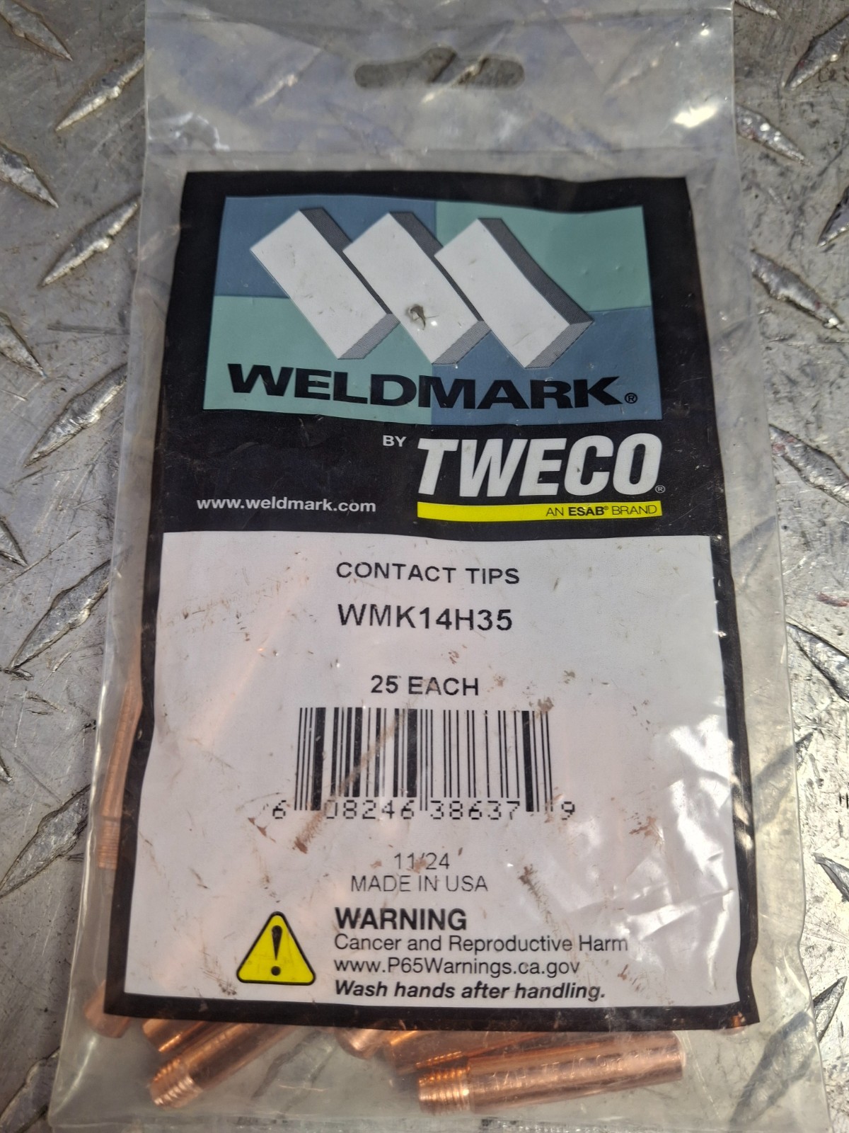Weldmark by Tweco WMK14H35 MIG Copper Welding Heavy Duty Contact Tips Lot of 25
