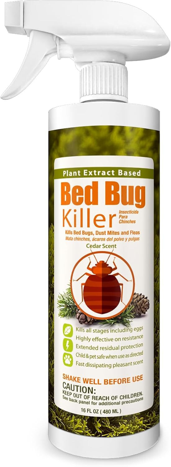 Ecoraider Bed Bug Killer Non Toxic Plant Extract Based 16 fl oz spraY Bottle
