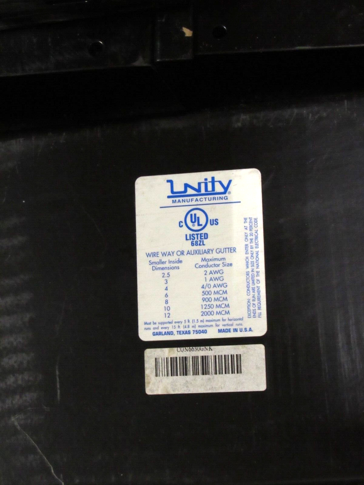 Unity CON6630GNK Pallet Includes 14 Wireways + 11 Caps [CTW]