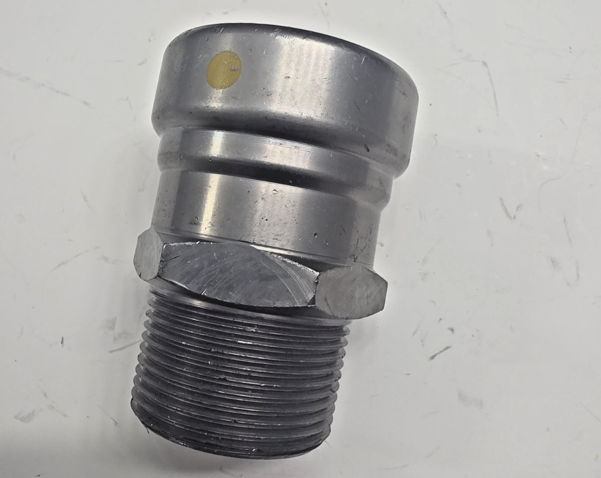 CP01179G, Mueller Carbon Steel Adapter Male P X MPT 1-1/2 X 1-1/2, NEW