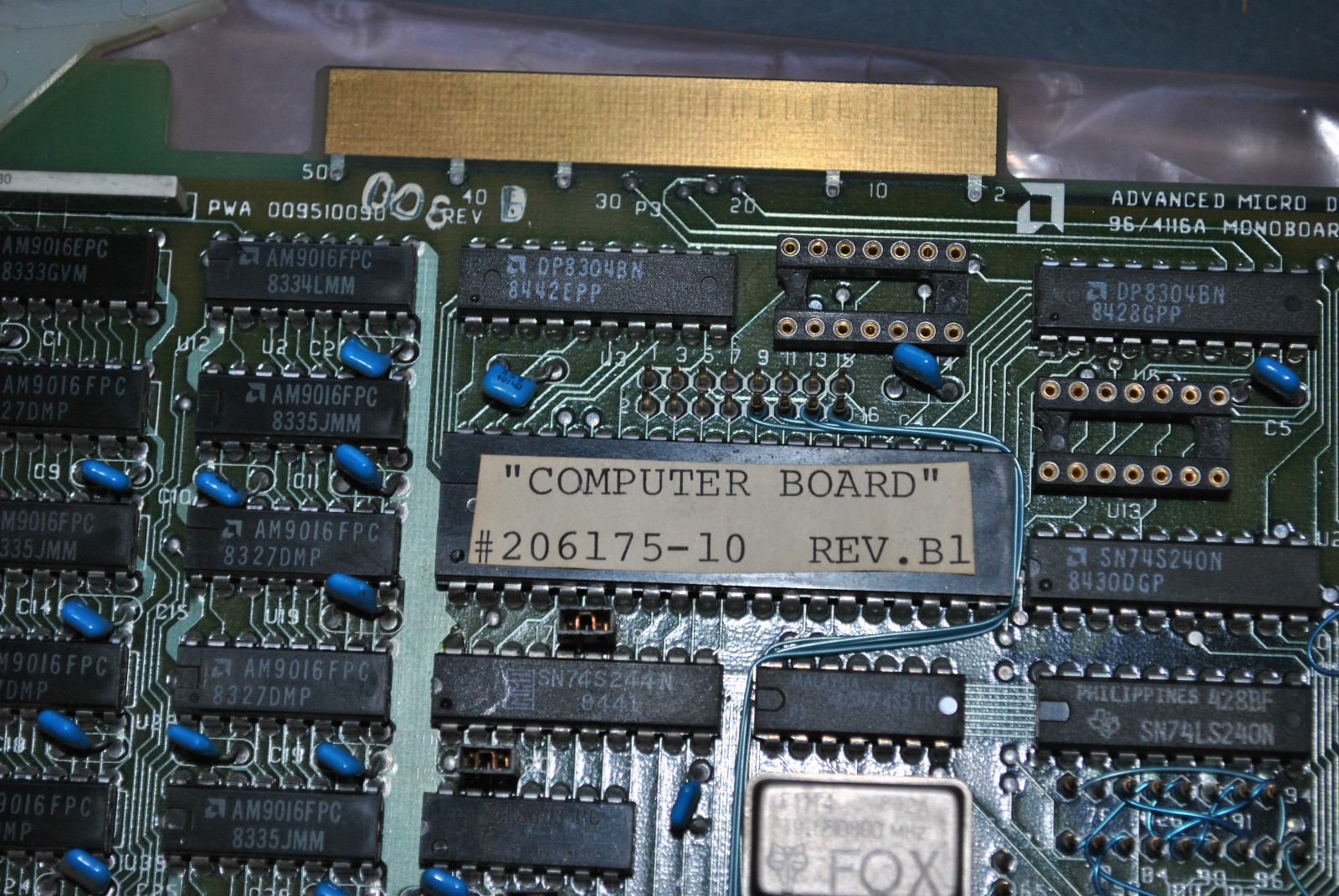 ADVANCED MICRO DEVICES MONOBOARD 96/4116A 009510090 REV B 207685-10 206175-10