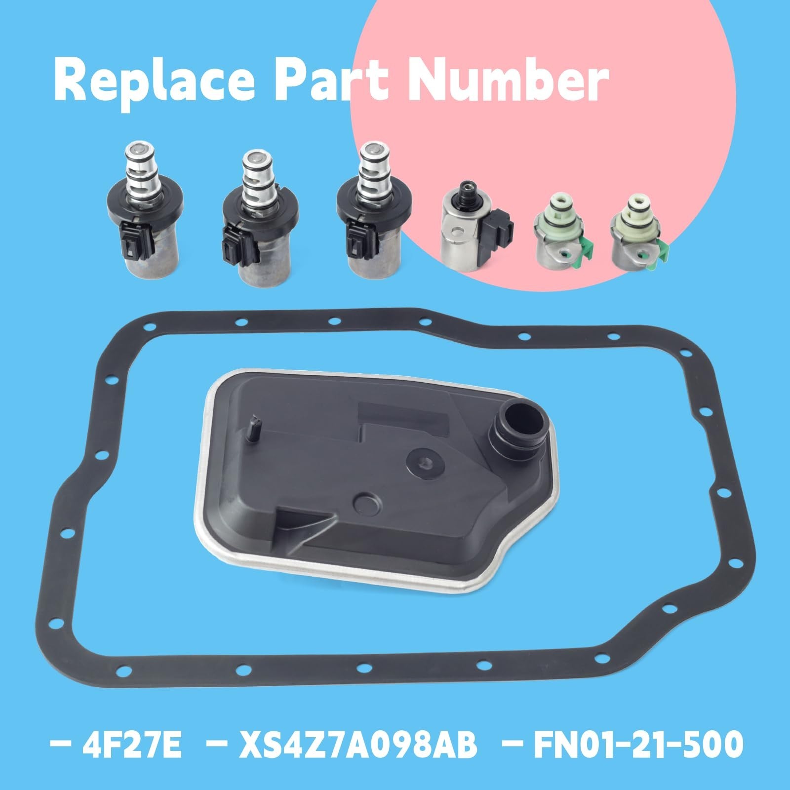 4F27E Transmission Shift Solenoid Filter Kit Replacement for Ford Focus Trans…