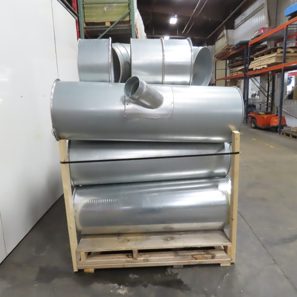 Nordfab 18 19″, 20″ Quick Clamp Rolled Edge Galvanized Steel Duct Pipe 18 Pieces
