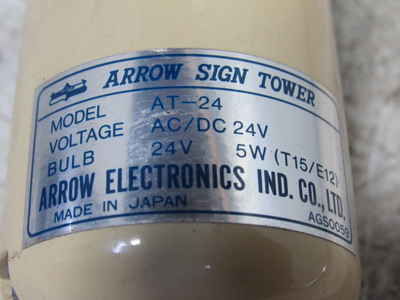 Arrow Electronics AT-24 24V AC/DC 5W 3 Tier Light Sign Tower 51 OAL Lot Of 2″