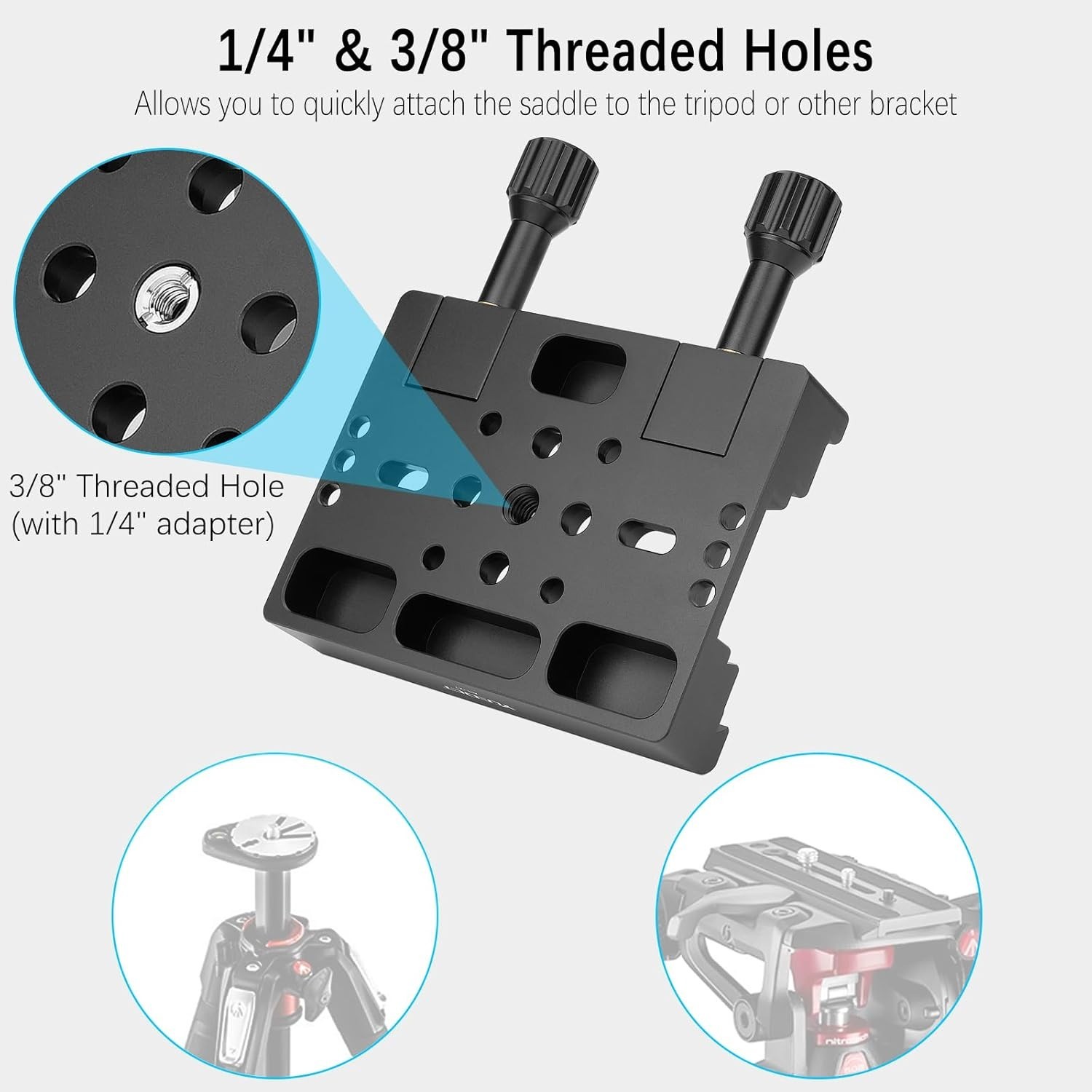 2-in-1 Telescope Dual Dovetail Saddle Clamp Mount for Vixen Losmandy Plates – OT