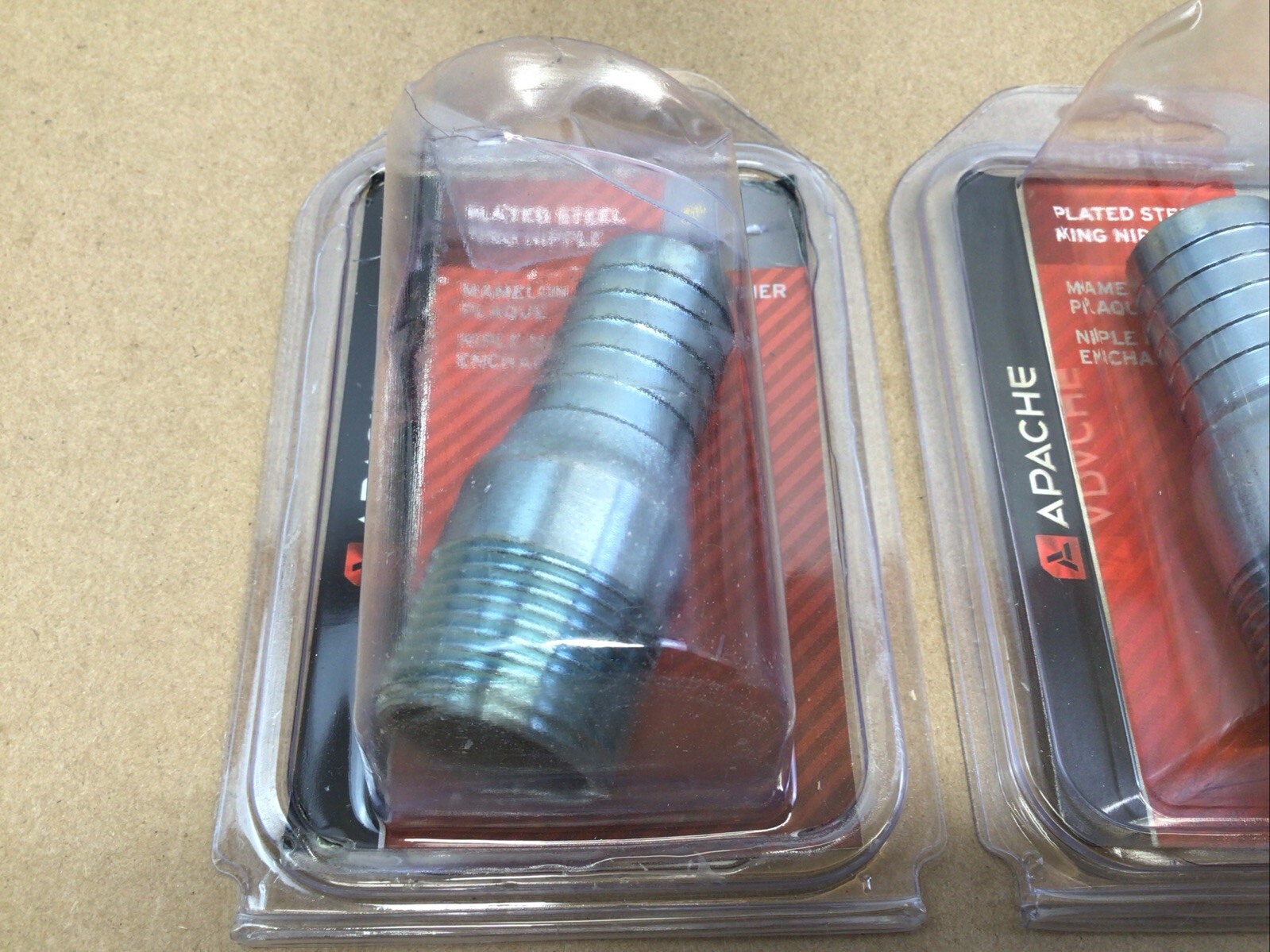 Apache Plated Steel King Nipple 1in For Low Pressure Suction Use Lot Of 2