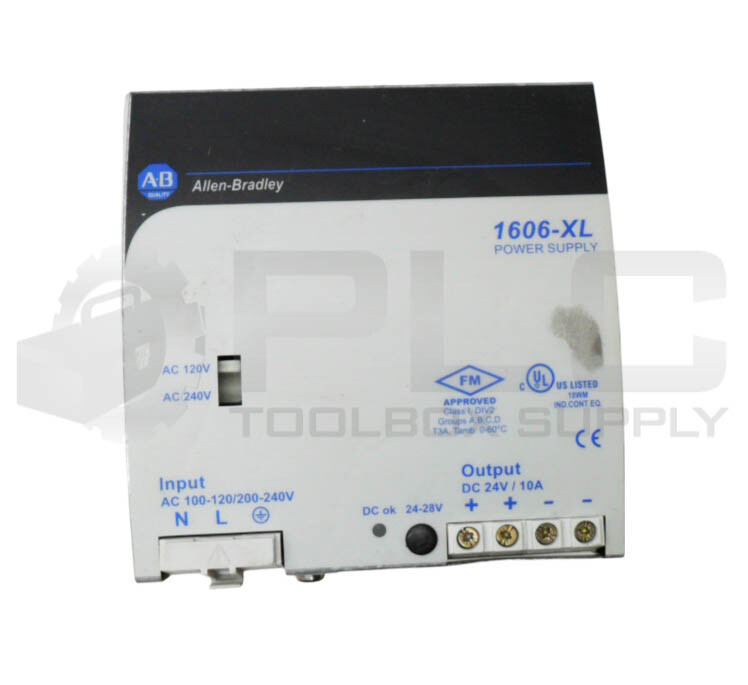 ALLEN BRADLEY 1606-XL240EP /A POWER SUPPLY 100-240VAC 6/2.8A 50/60HZ