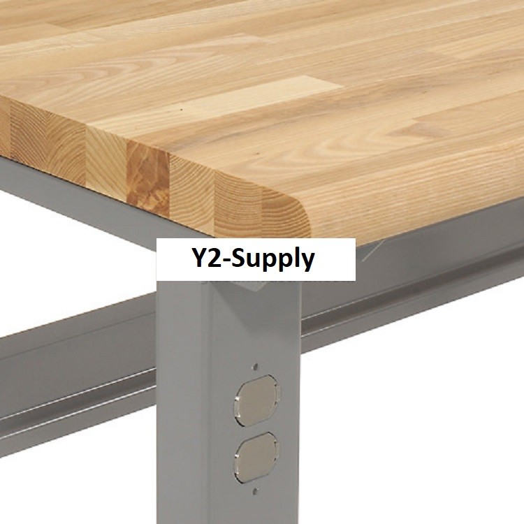 NEW 60″W X 30″D Maple Butcher Block Safety Edge Work Bench-Adj Hgt–Gray!!