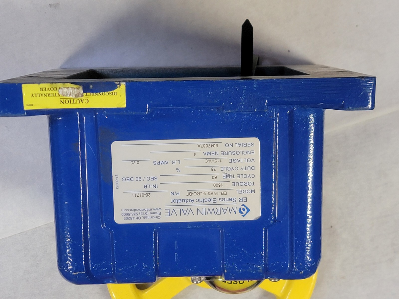 MARWIN ER-15-60-4-LRC-BF Electric Actuator CASE ONLY AND TURN WHEEL NOS