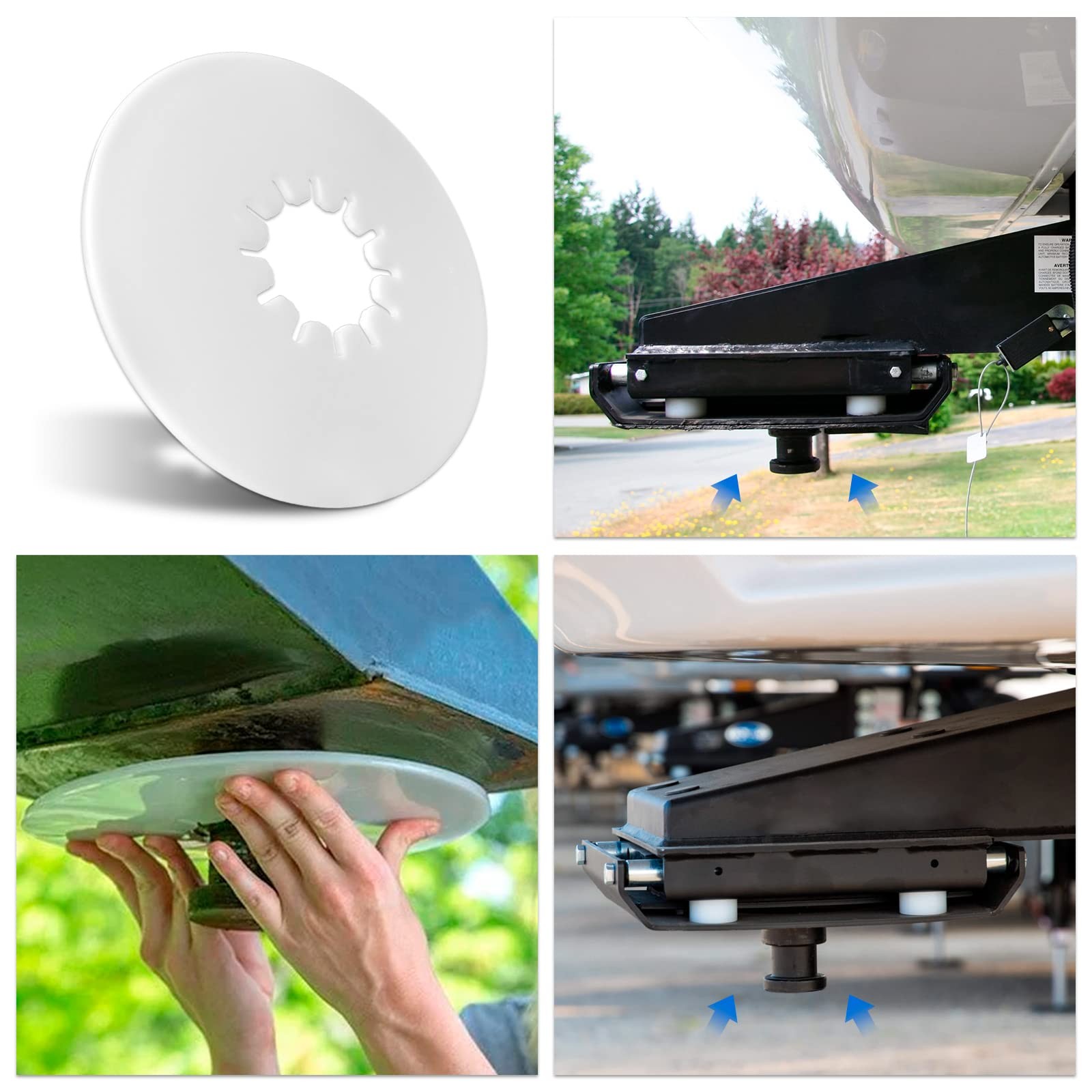 5th Wheel Lube Plate for Trailer RV Camper Truck – 10-Inch Diameter Fifth Whe…