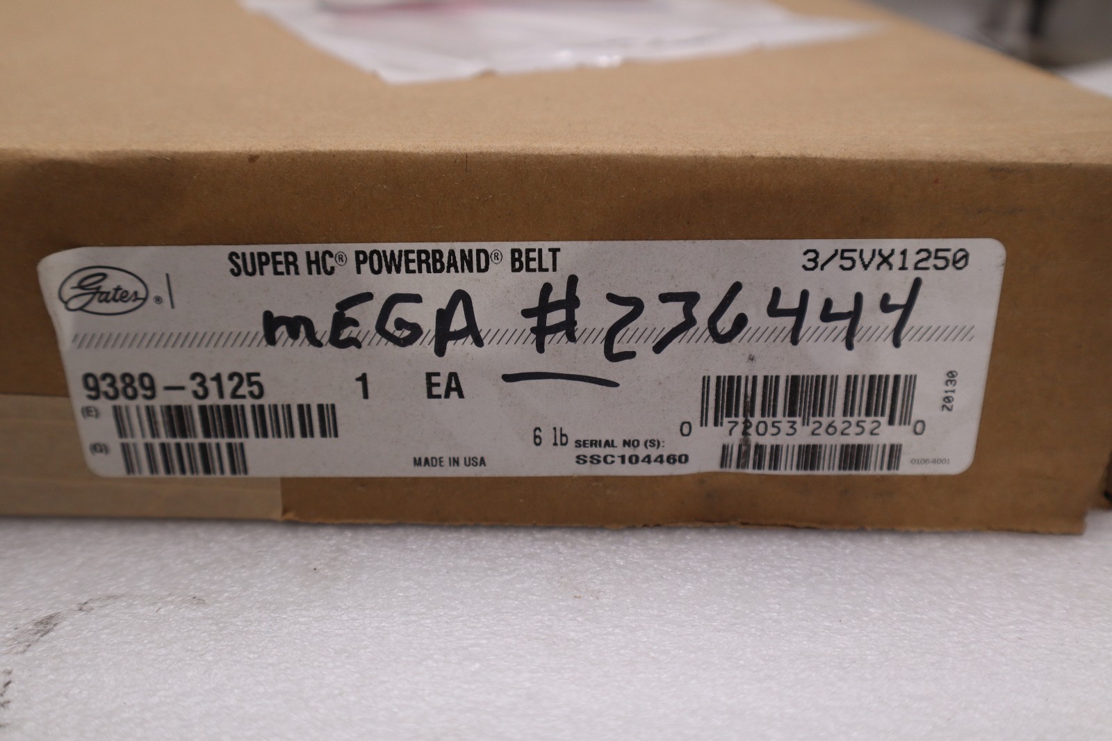 GATES 3/5VX1250 9389-3125 SUPER HC POWERBAND BELT – STOCK GF1140