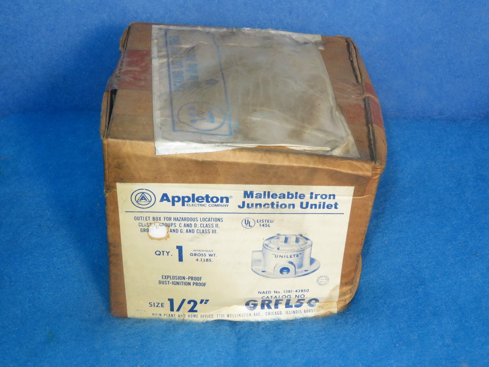 Appleton GRFL50 1/2″ Explosion Proof Junction Unilet +1 Year Warranty