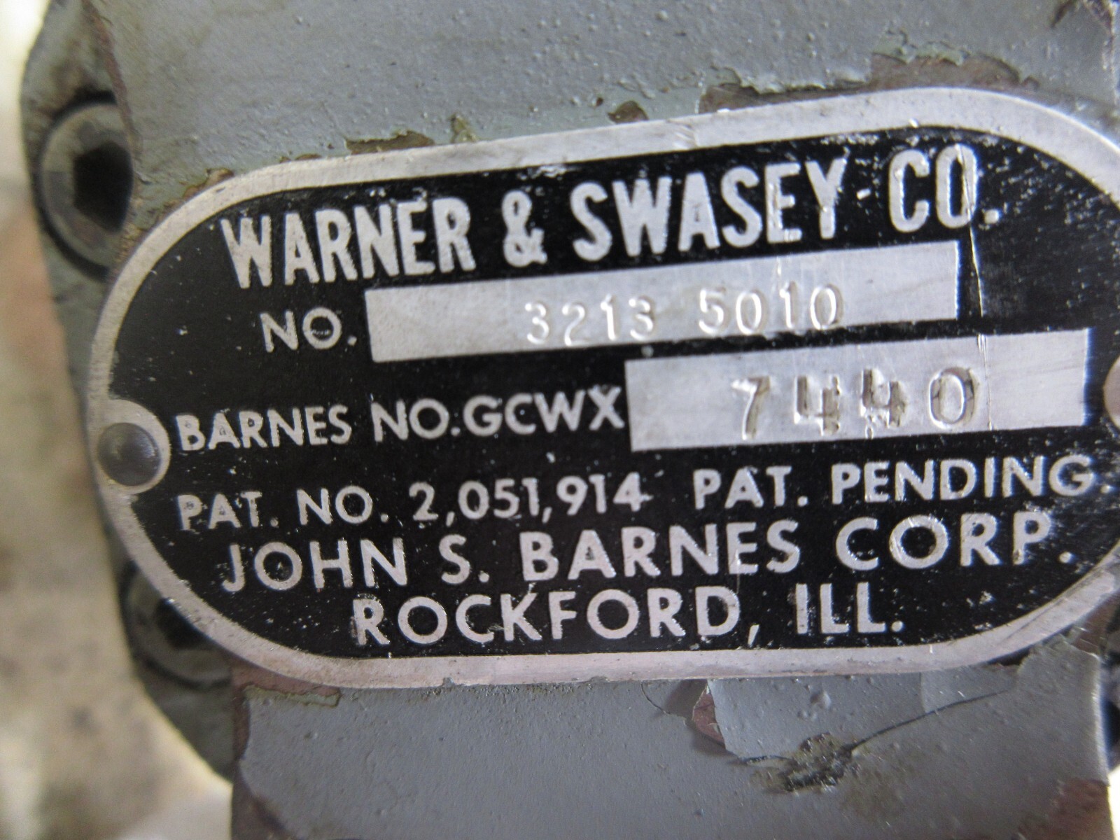 DUTY MASTER AC OIL MOTOR 411316 4I1316-ES TYPE P FR P56C BARNES PUMP 3213 5010
