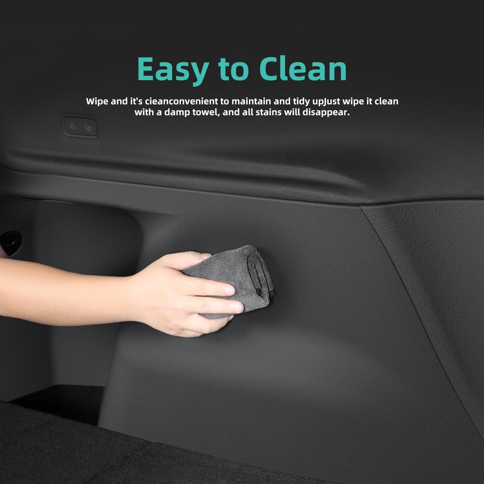 2025 2026 Model Y Juniper Rear Trunk Side Anti-Scratch Mats 4PCS TPE Waterpro…