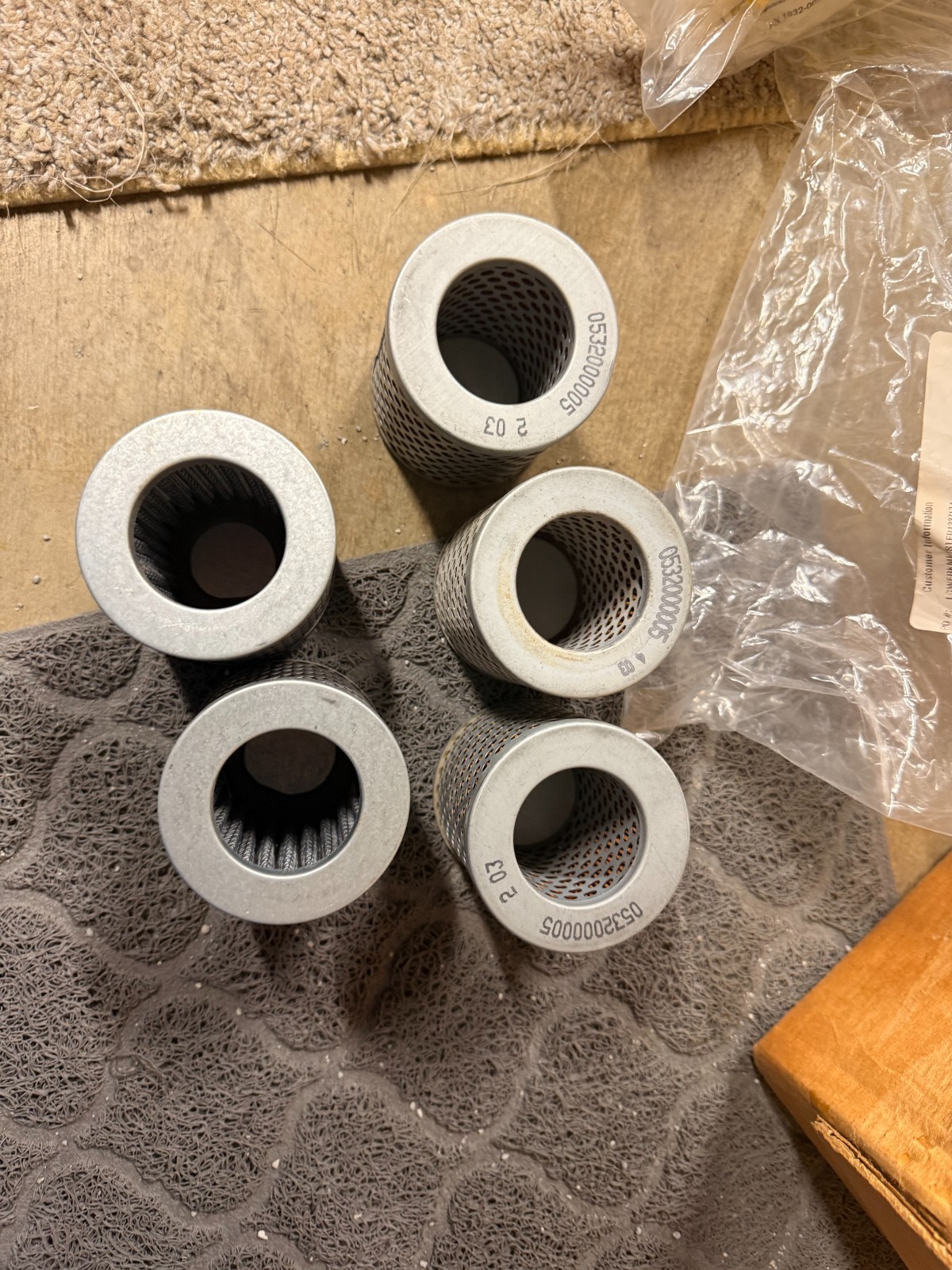 NEW LOT of 5 Busch Vacuum Pump filter C75 air inlet Suction Filter # 0532000005