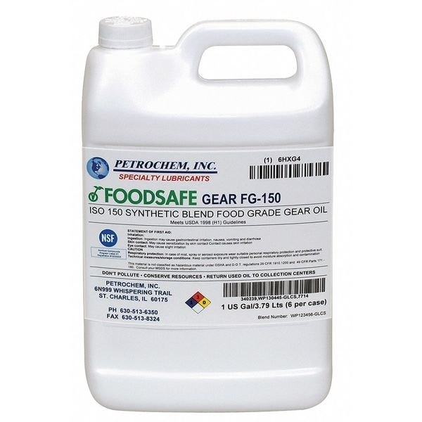Petrochem Foodsafe Gear Fg-150-001 1 Gal Gear Oil Jug 150 Iso Viscosity, 85W