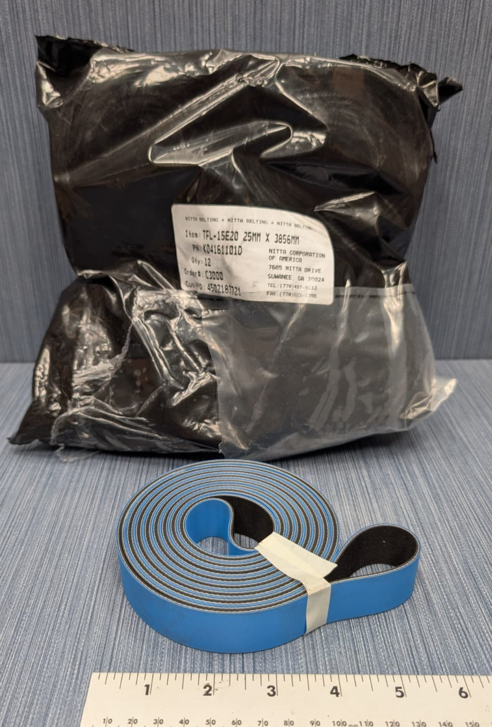 12 Pack Nitta TFL-15E20-Endless Belt, 25mm x 3856mm