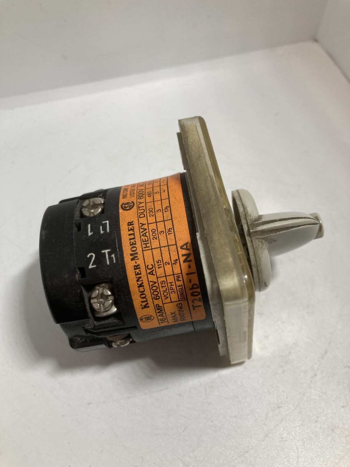 KLOCKNER-MOELLER T20-1-NA CAM SWITCH 16A 600VAC HEAVY DUTY