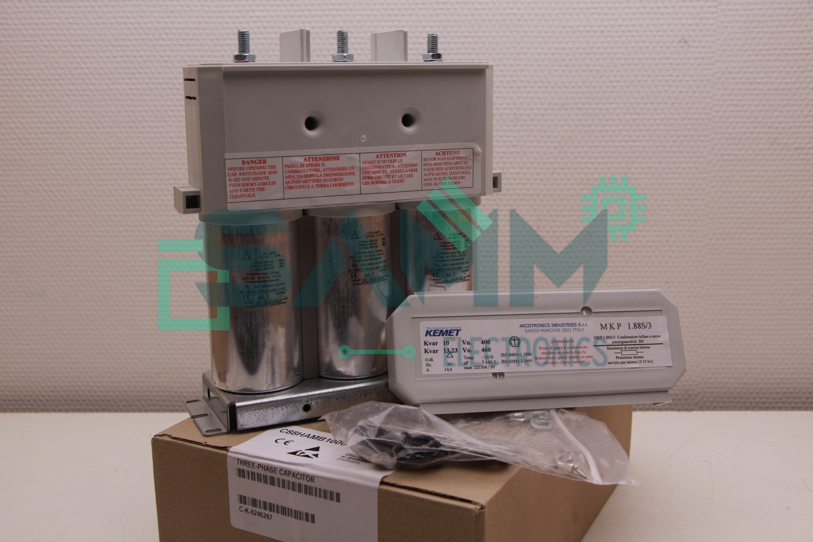 ARCOTRONICS MKP 1.88S/3 ; C88HAMB1000SB00 THREE-PHASE CAPASITOR New
