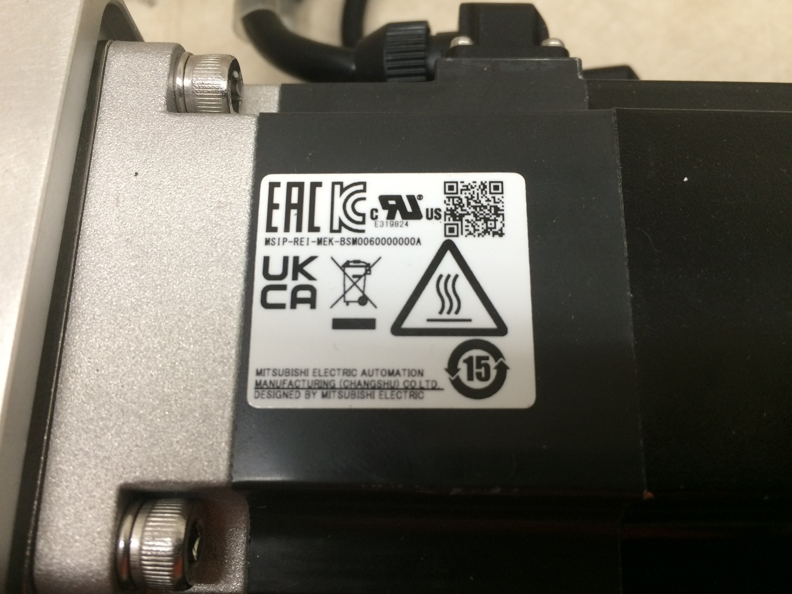 Toyo ETH14-L5-100-BR-M20B-C4-P 100mm Linear Actulator With Mitsubishi MR-JE-20C