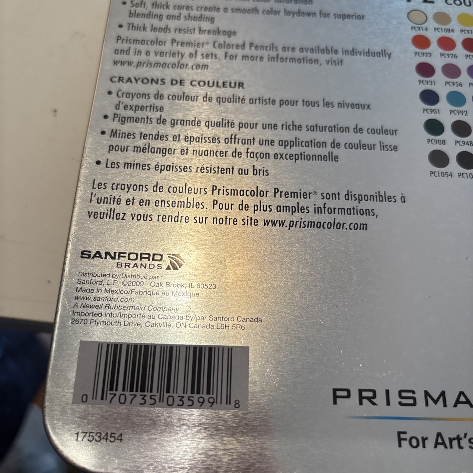 Sanford Prismacolor Premier Colored Pencils – Set of 72 pencils – used
