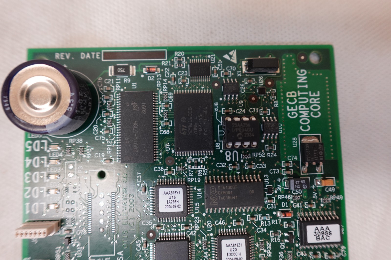 Otis Elevator – GECB Computing Core PCB Circuit Board – ABA26800AVP1_S / GECB_V2
