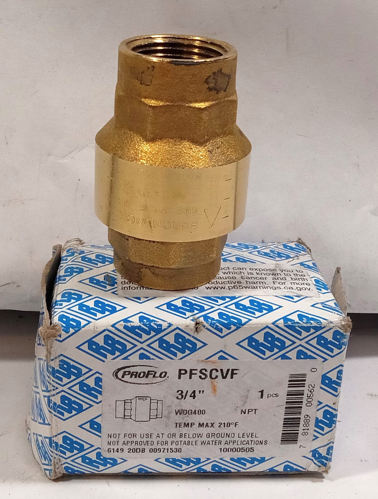 1 NEW PROFLO PFSCVF ¾” SPRING CHECK VALVE NIB ***MAKE OFFER***