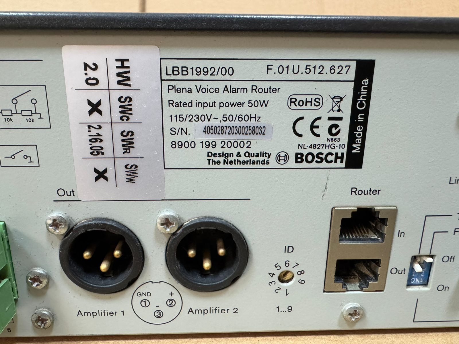 Bosch / Plena Voice Alarm Router / LBB1992/00