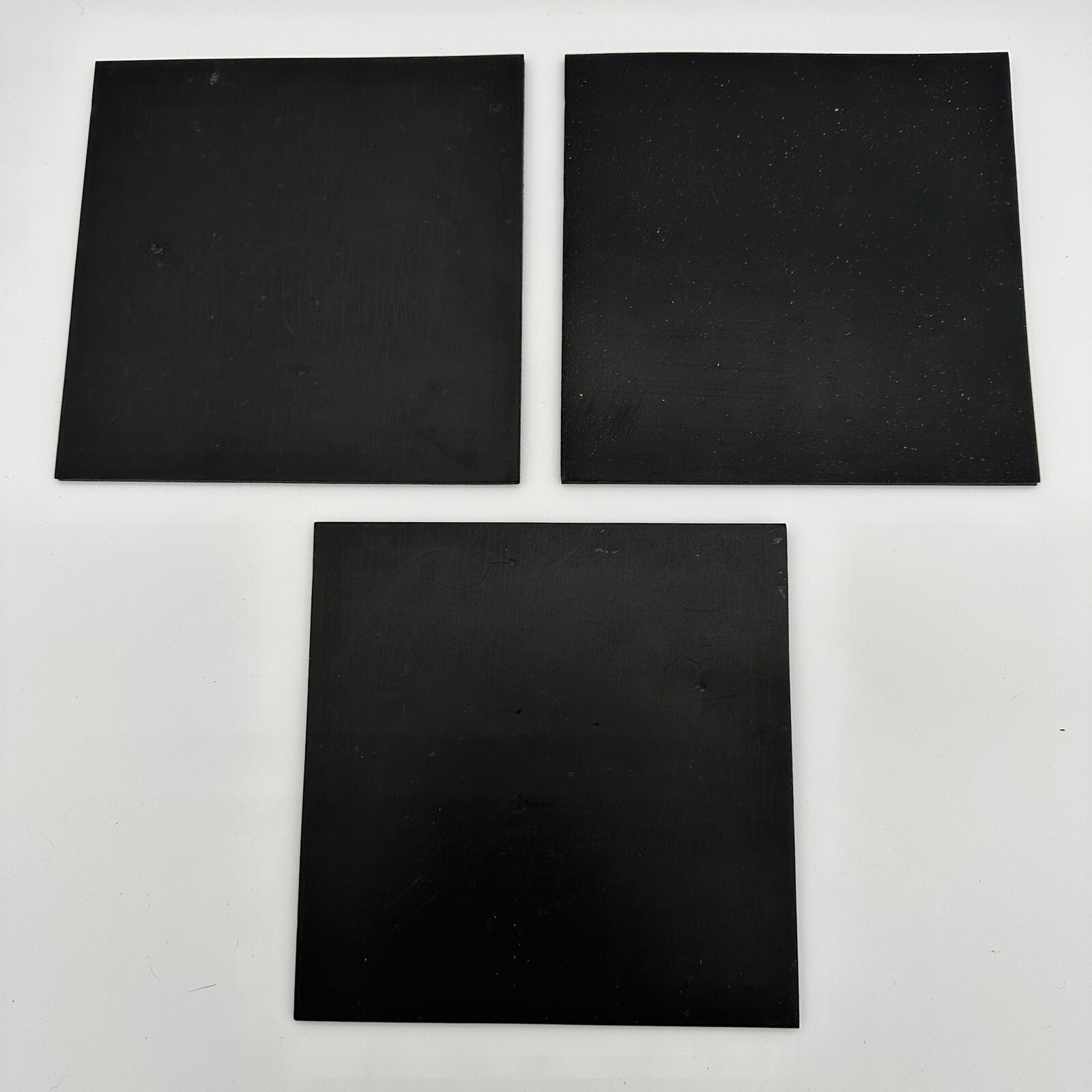 Set Of 3 Neoprene Rubber Gasket Plumbing Sheets Black 6″x6″x1/8″ Level Bumpers