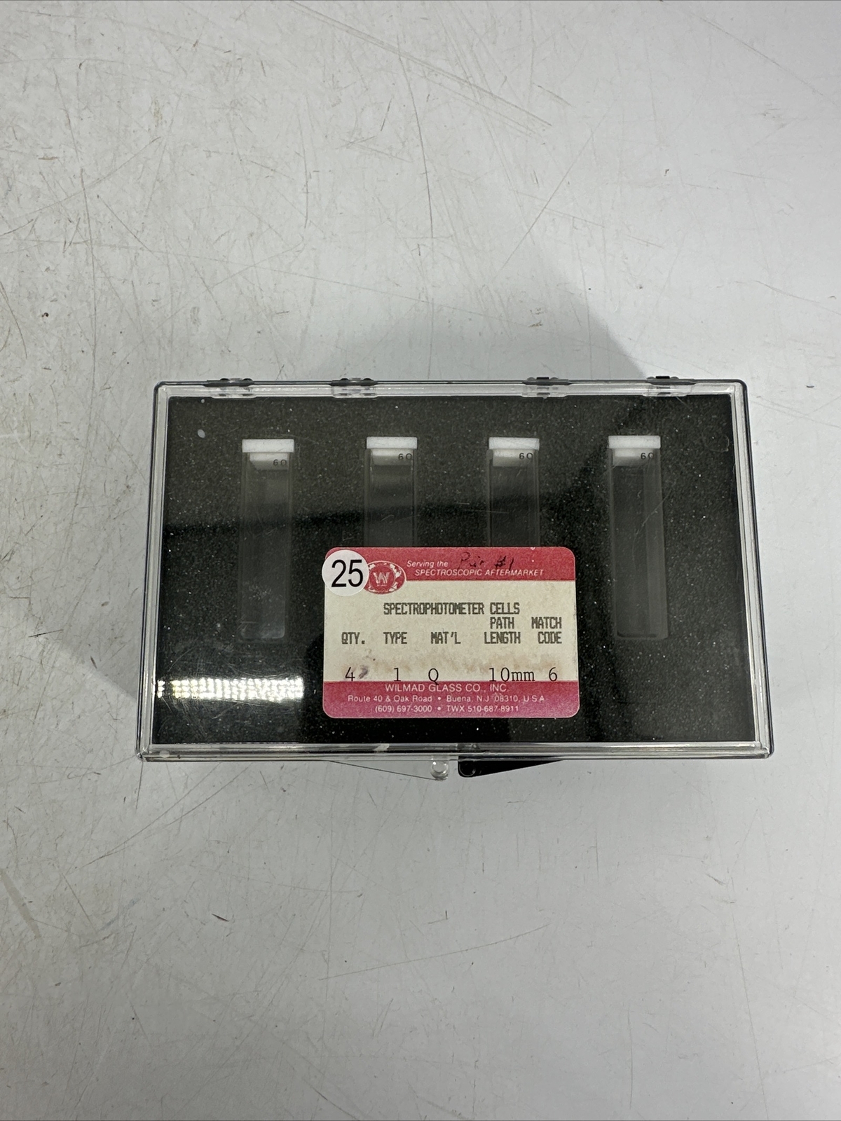BOX OF 4 Wilmad Spectrophotometer Cell Q6 10mm NEW IN BOX