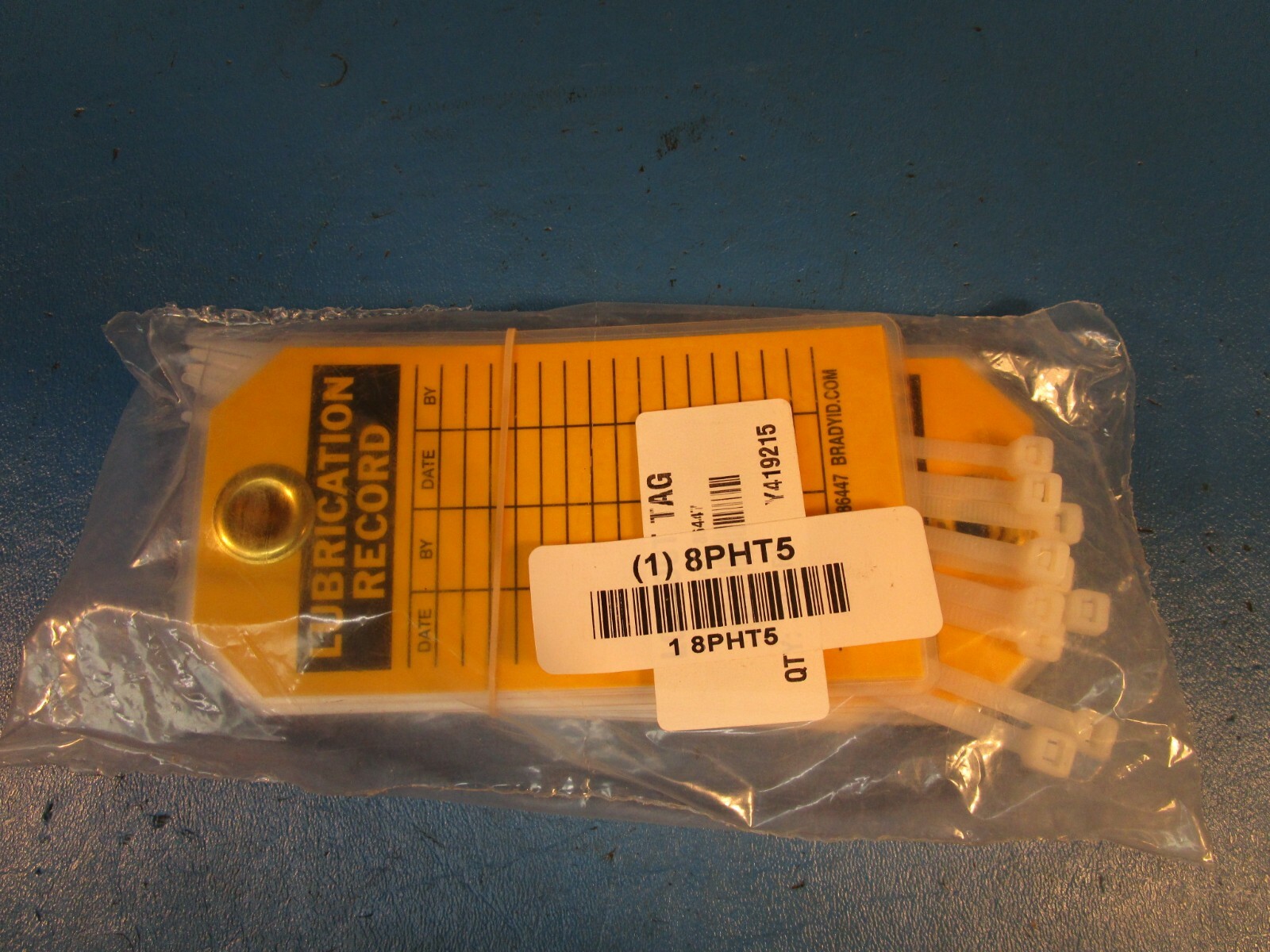 Lot of 10 Brady 86447 Lubrication Record Tag, 3″ x 5 3/4″ Yellow,Grainger 8PHT5