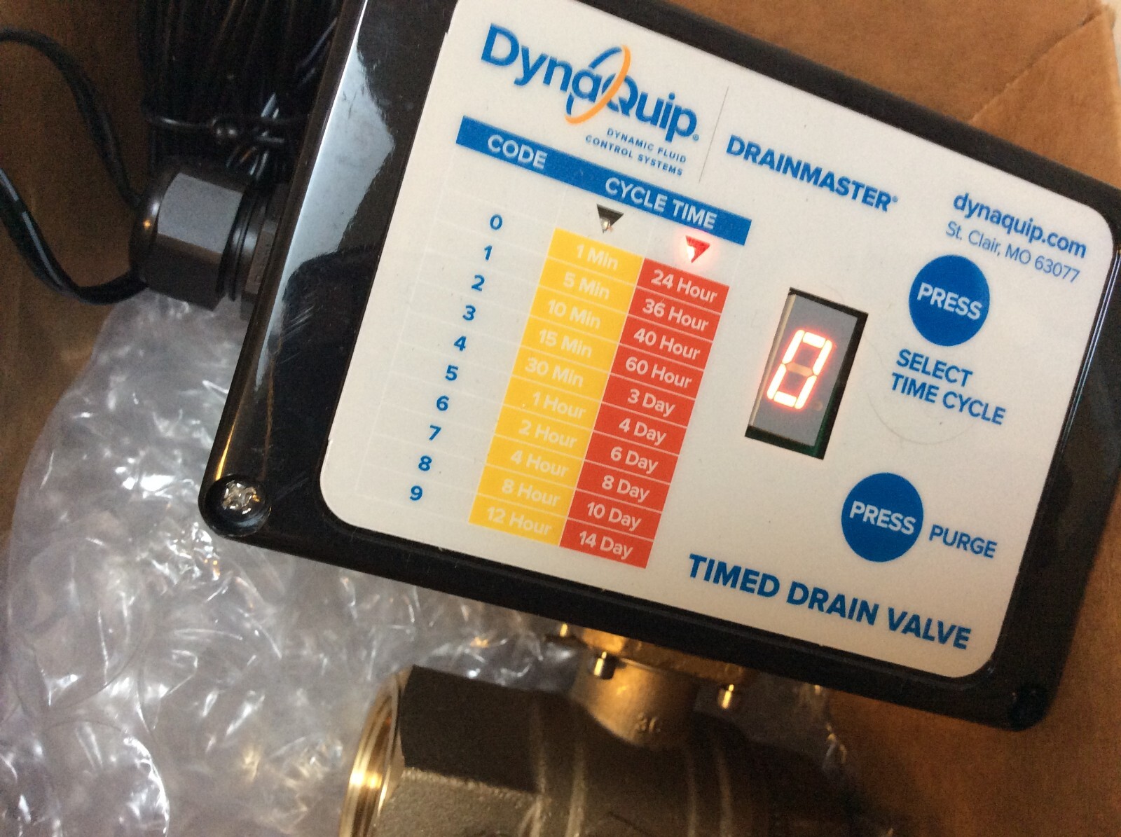 DYNAQUIP CONTROLS AD2A 1 Auto Drain Valve 115V 1 In. 36ND58