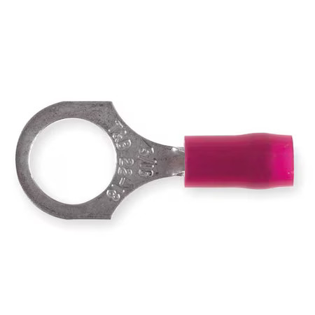 Sta-Kon Ra18-516 Ring Terminal, 5/16 In Stud Size, 16 Awg, 600 V, Nylon
