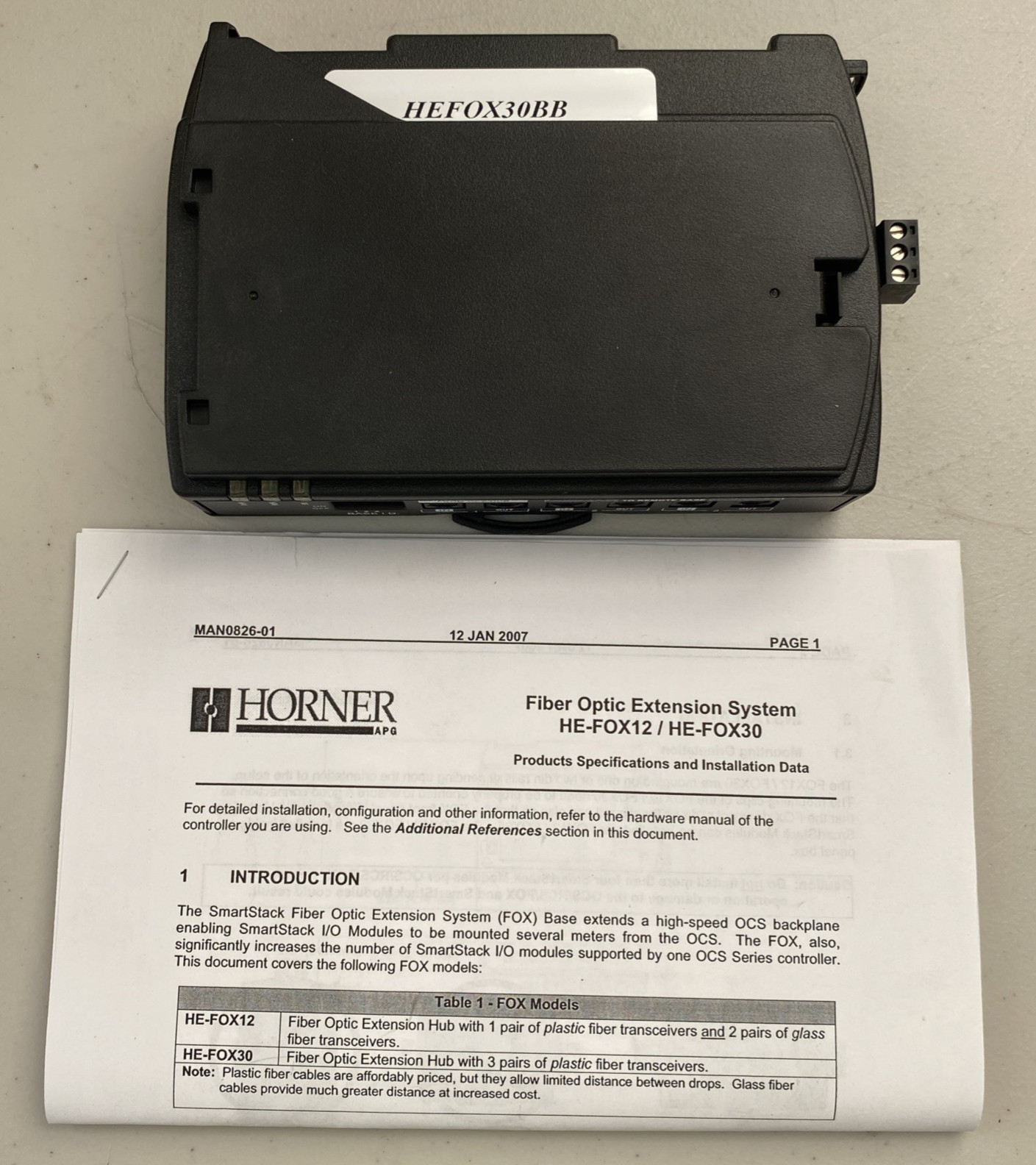 Lot 2 Horner Automation HEFOX30AA He-Fox 30BB Smart-Stack Base Module