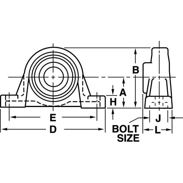 Dayton 4X725 Pillow Block Bearing, Zinc Die Cast Housing Material, Set Screw,