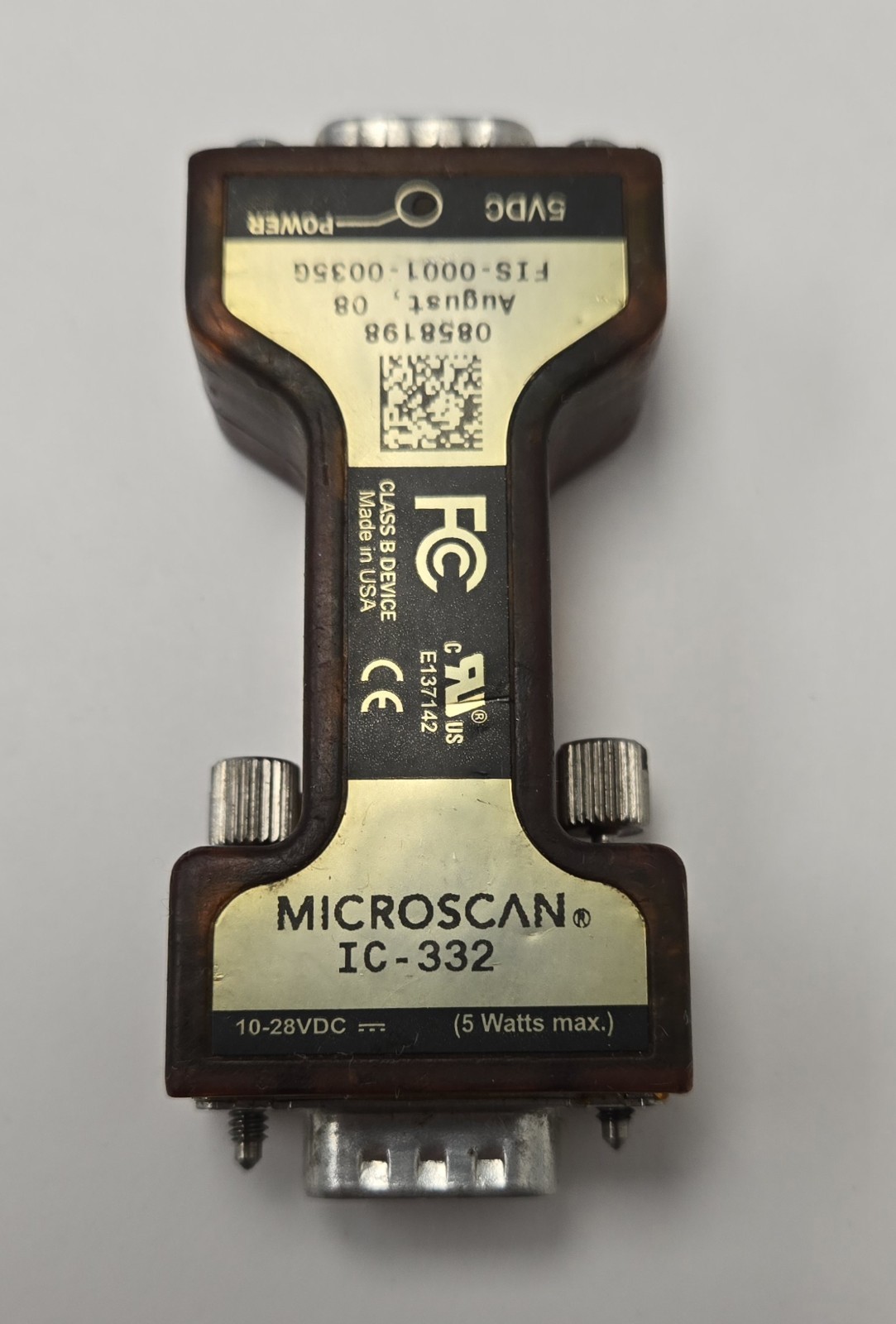 MICROSCAN IC-332 INTERFACE CONNECTOR FIS-0001-0035G.