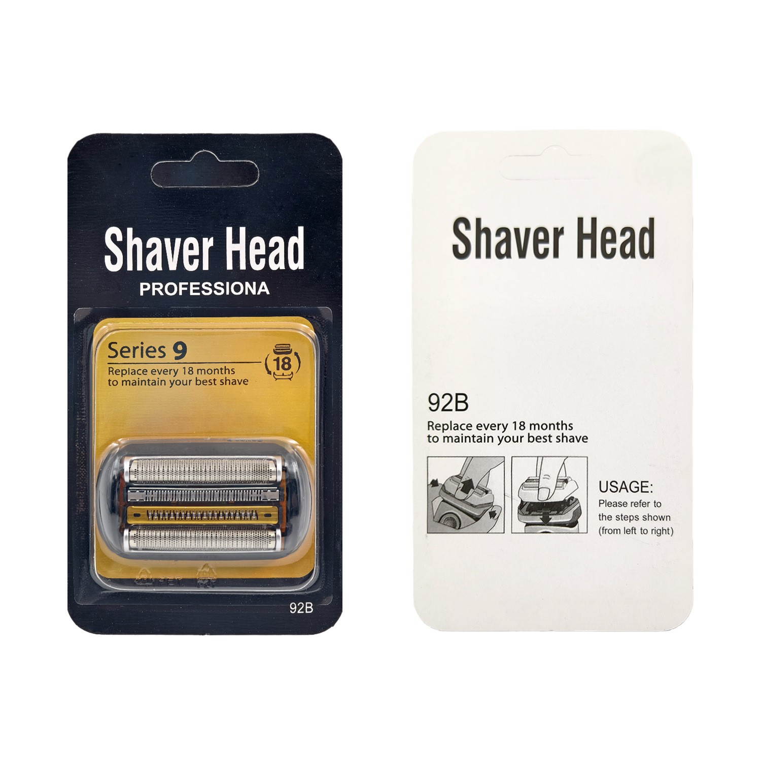 Shaver Head 92B Foil & Cutter Compatible for Braun 9260s 9280cc 9290cc 9291cc