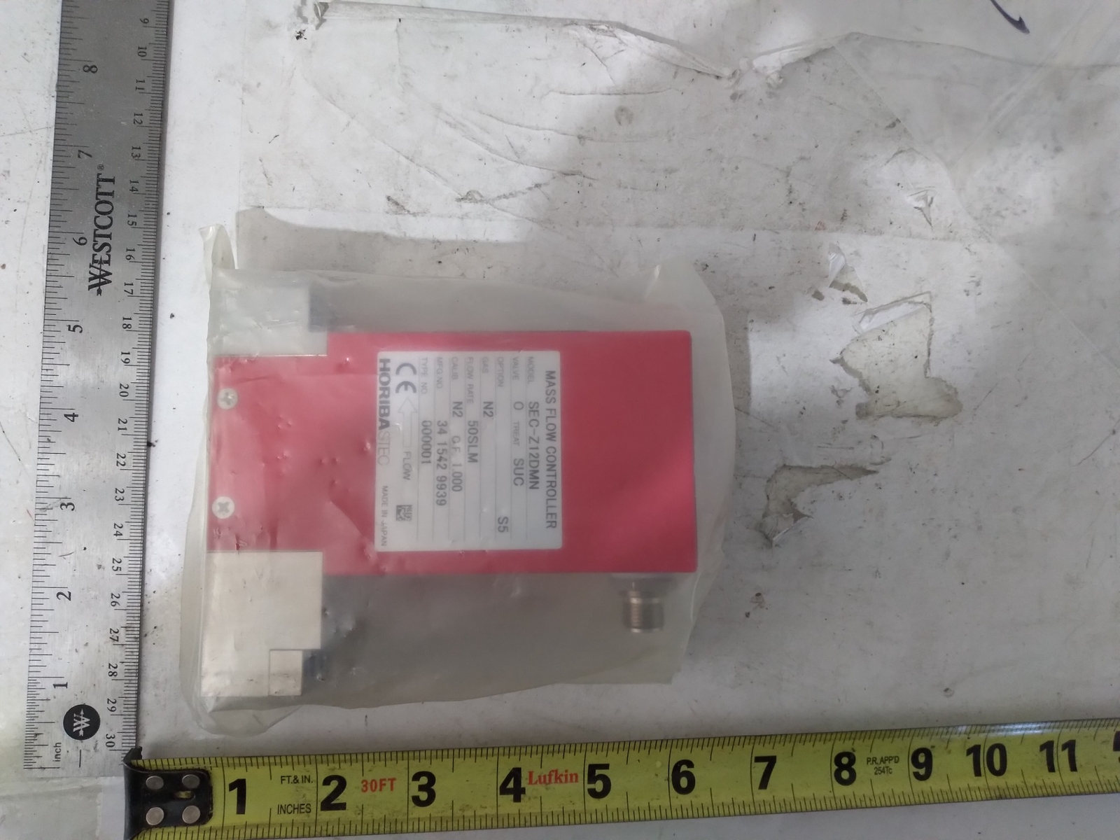 HORIBASTEC MASS FLOW CONTROLLER SEC-Z12DMN N2 50 SLM