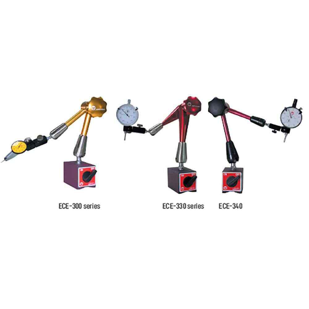 Techniks ECE-340 Magnetic Indicator Base: 176 lb Pull, Fine Adjustment Arm