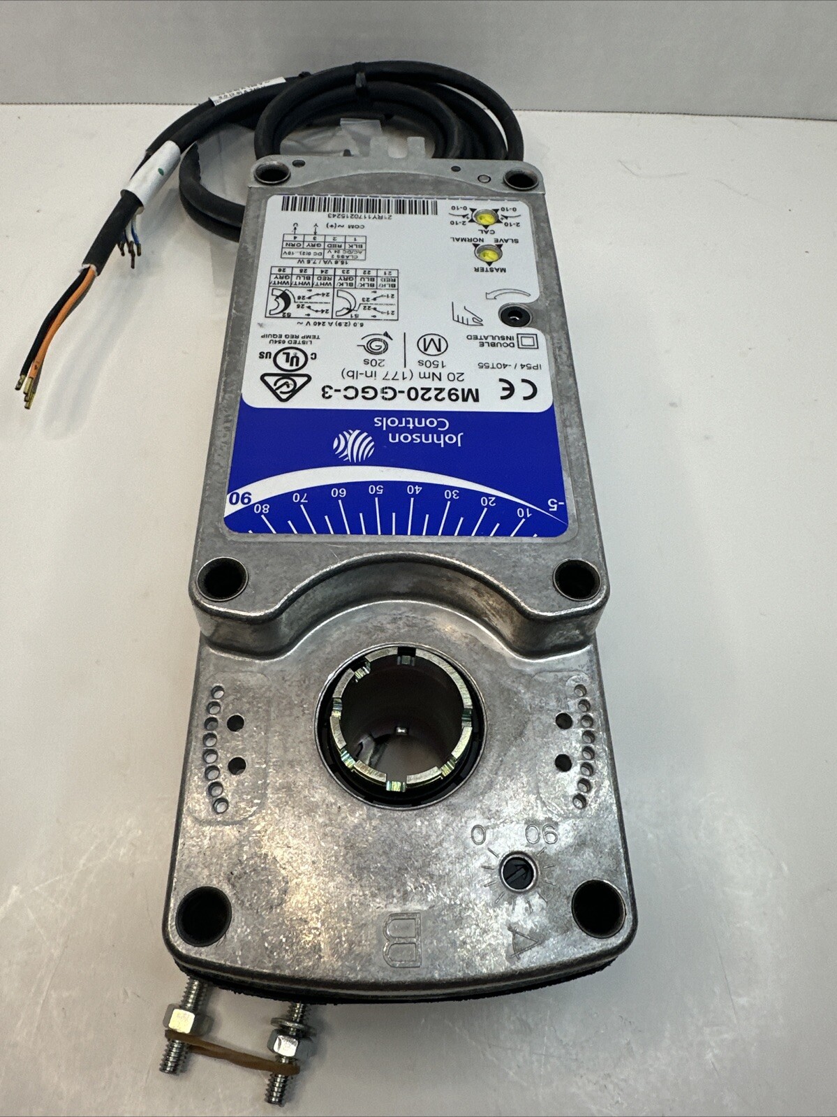 JOHNSON CONTROLS M9220-GGC-3 Actuator 24VAC/VDC 20Nm 177 in/lb Spring Return
